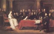 Sir David Wilkie THe First Council of Queen Victoria (mk25) oil